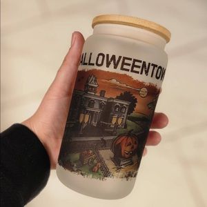 Halloweentown Frosted Glass Cup